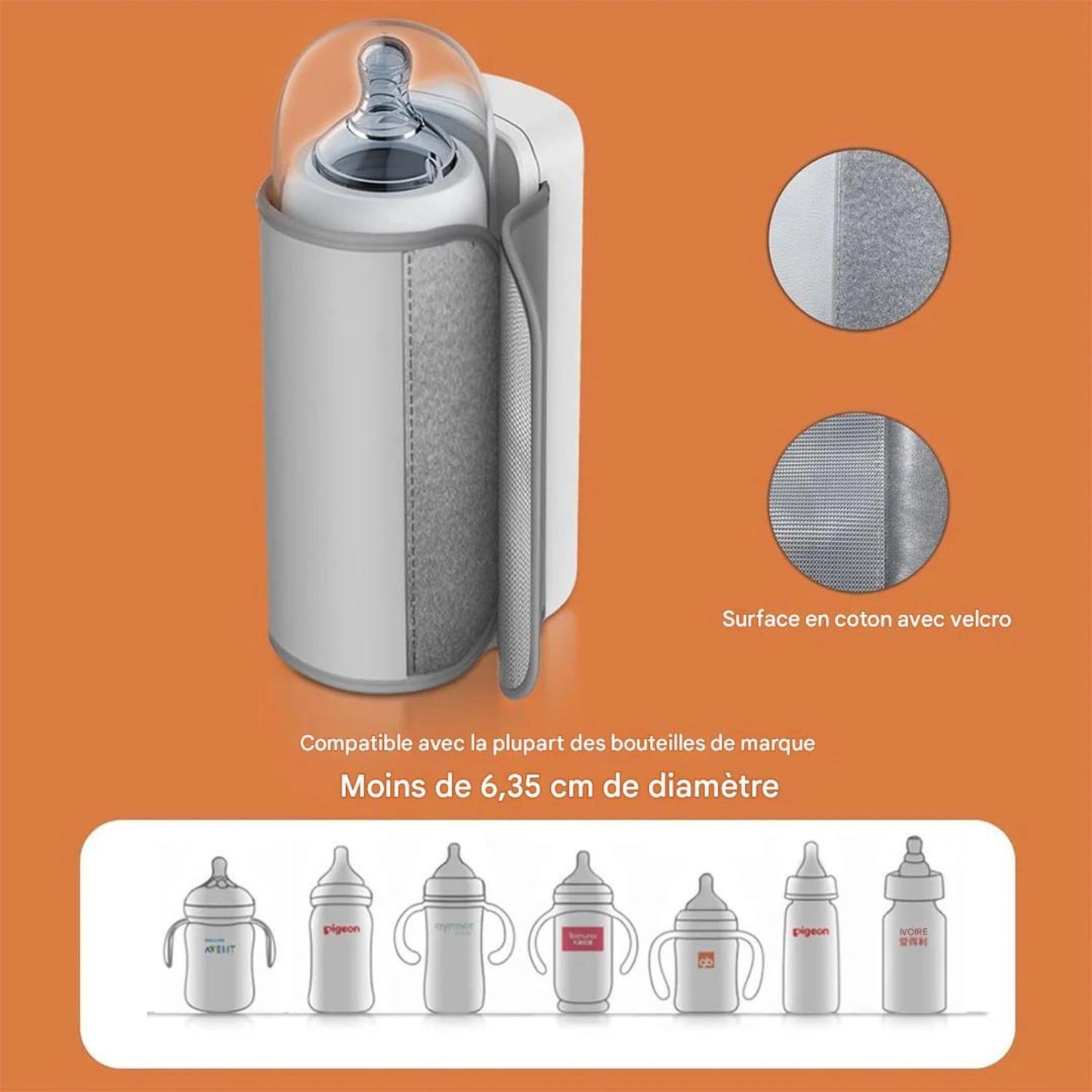 Chauffe-biberon portable rechargeable – Chauffage rapide
