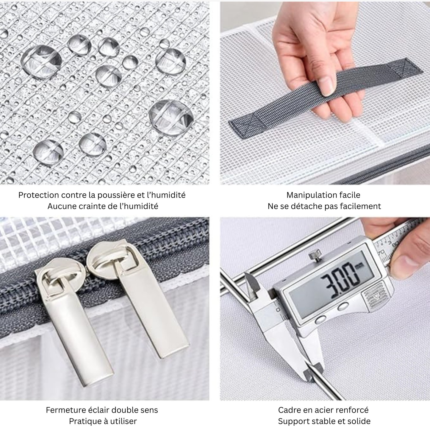Boîtes de Rangement Pliables et Transparentes