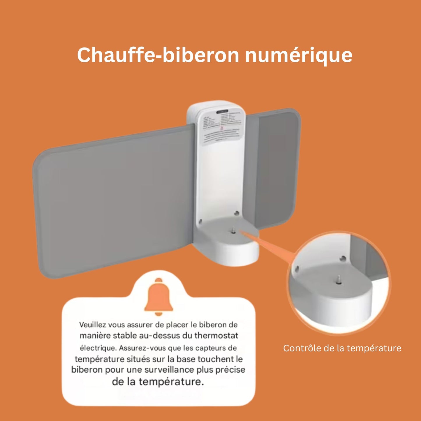 Chauffe-biberon portable rechargeable – Chauffage rapide
