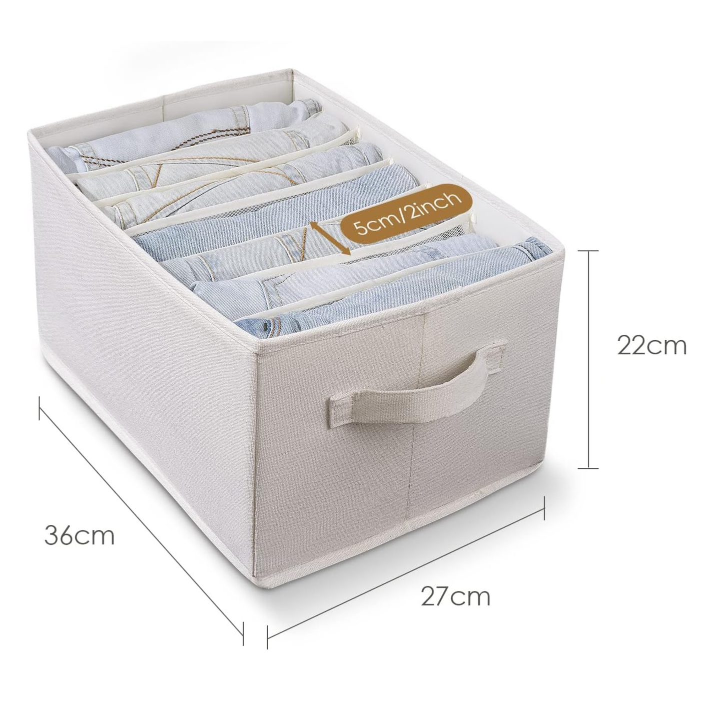 Boîte de Rangement pour Jeans et Vêtements – Compartiments pour Tiroirs