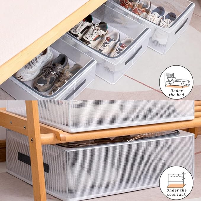 Boîtes de Rangement Pliables et Transparentes