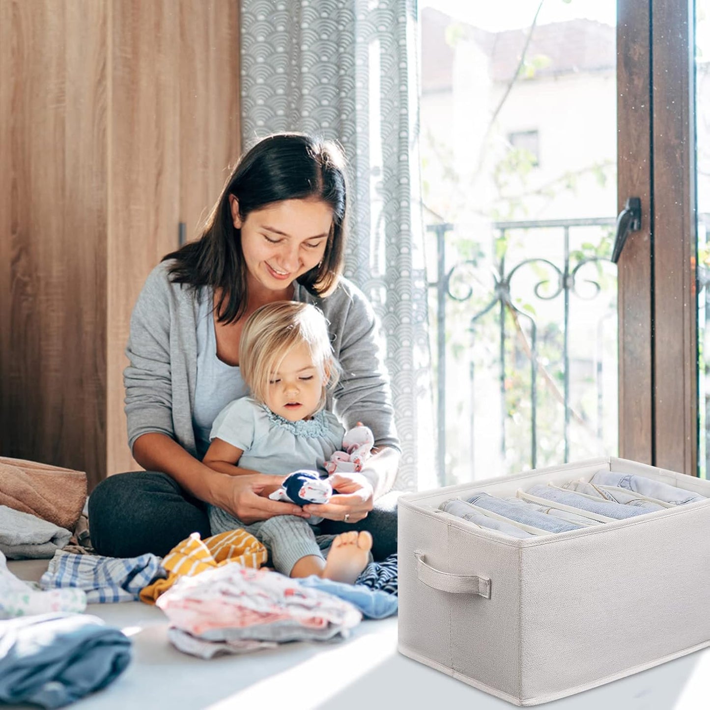 Boîte de Rangement pour Jeans et Vêtements – Compartiments pour Tiroirs