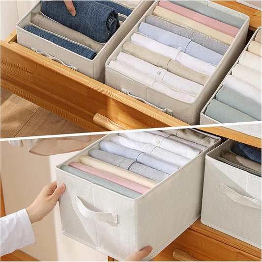 Boîte de Rangement pour Jeans et Vêtements – Compartiments pour Tiroirs