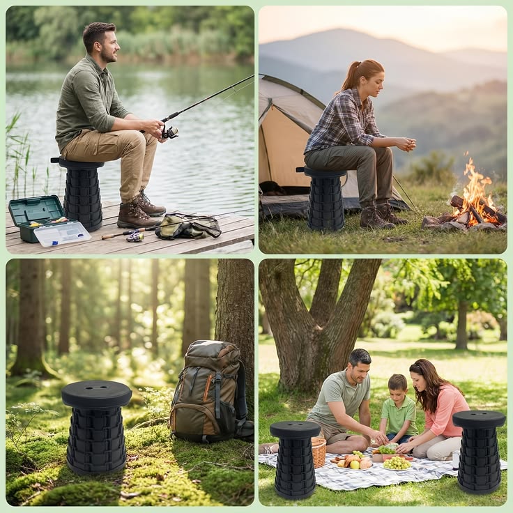 Tabouret Pliable – Ultra Léger, Solide et Facile à Transporter