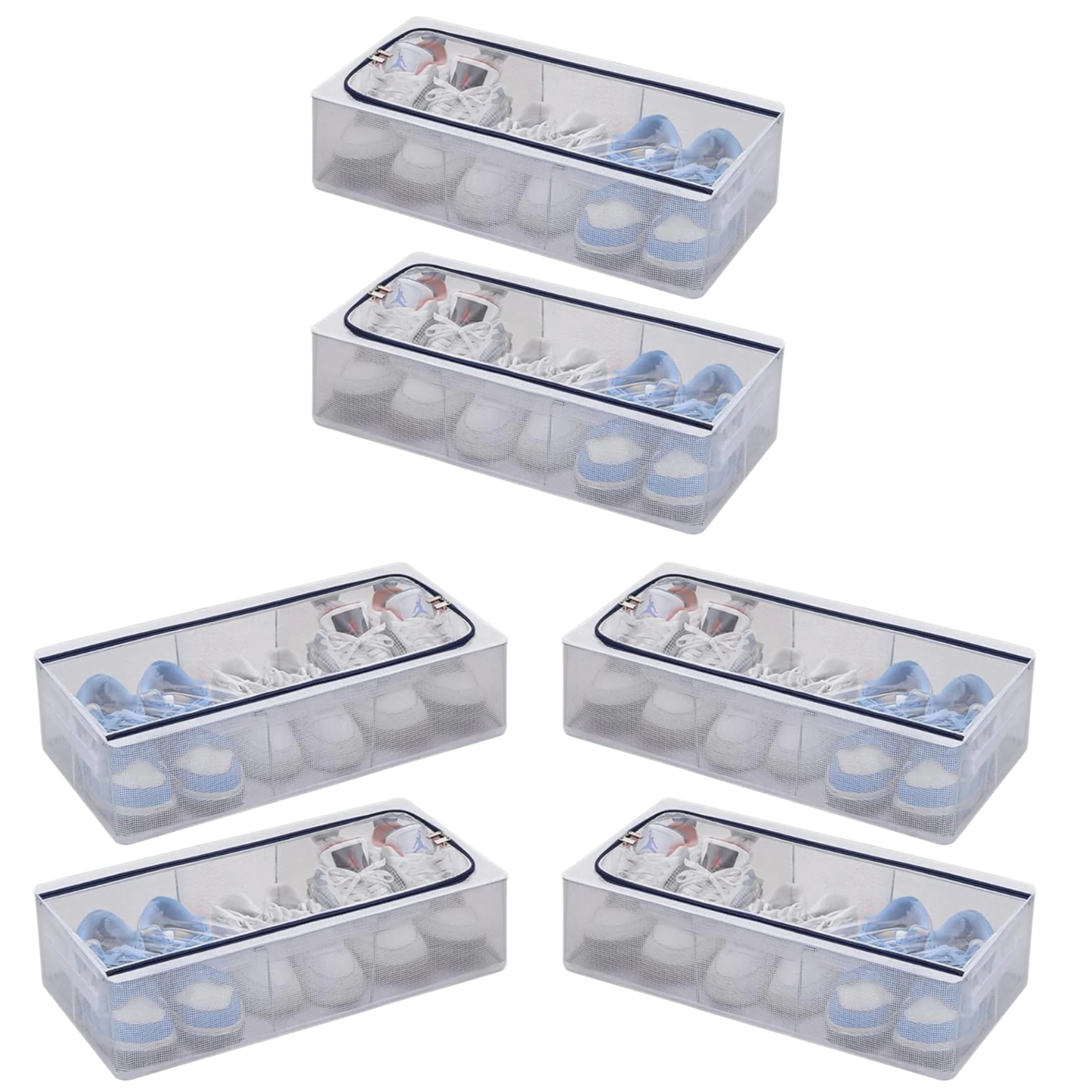 Boîtes de Rangement Pliables et Transparentes